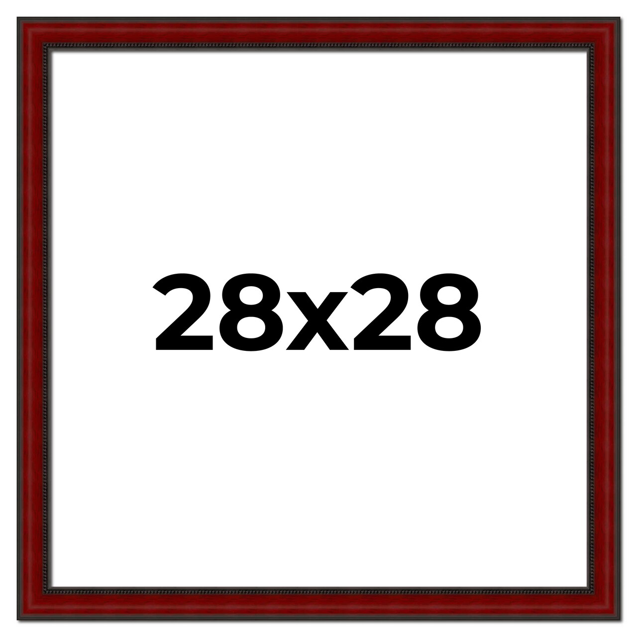 Square Weathered Red Picture Frame - UV Acrylic, Foam Board Backing, Hanging Hardware